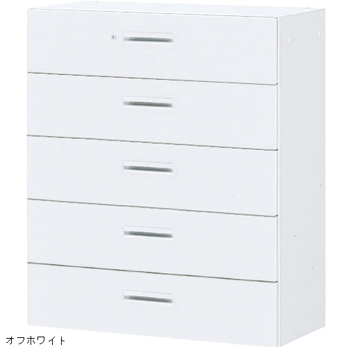 ウチダ ハイパーストレージ 5段ラテラル書庫 下置き W900×D450×H1050 5-821-7392／5-821-7390