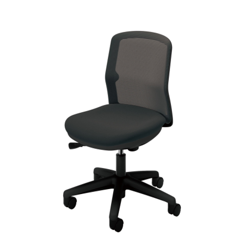 ウチダ エニーザチェア メッシュタイプ ブラックフレーム 肘なし ナイロンキャスター AMF2-100B 5-301-4500