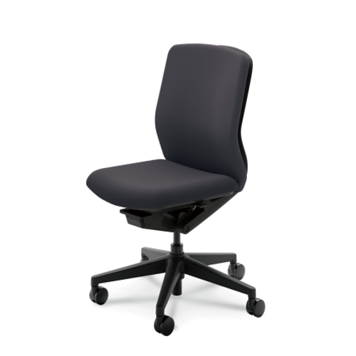 ウチダ クレネチェア ミドルバック 肘なし ブラックシェル ブラック脚 布張り ナイロンキャスター KA-100BBAL PA 5-377-1011