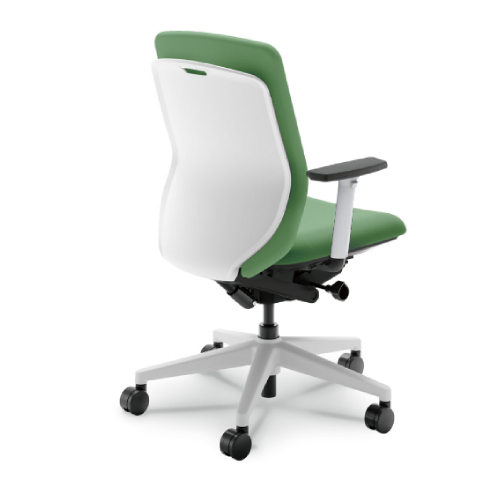 ウチダ クレネチェア ハイバック アジャスタブル肘(UHW型／UHB型) ホワイト脚 ホワイトシェル ナイロンキャスター 5-377-323