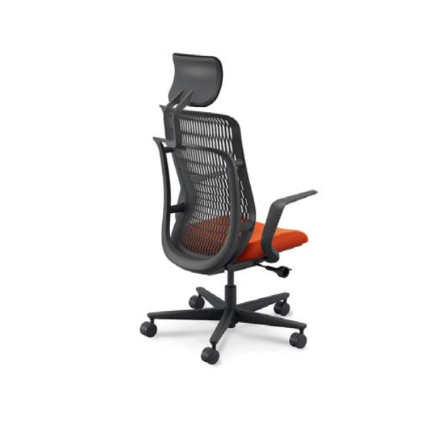 内田洋行 AJチェア2 ヘッドレスト付 L型肘 ウレタンキャスター 5-372-713/5-372-613/5-372-513