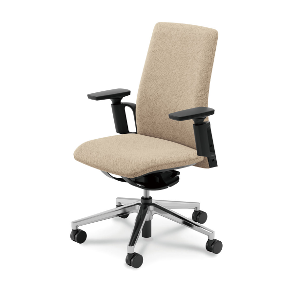 内田洋行  アリネルチェア Alinel プレーン張地 アジャスタブル肘 アルミ脚 5-381-3102