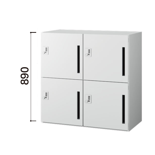 内田洋行 Portainer ポルテナ T 2列2段 電源口 トレーあり 内筒交換錠 W900D450H890 5-857-2204