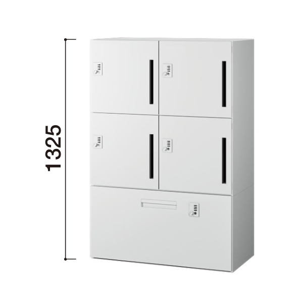 内田洋行 Portainer ポルテナ T 2列2段＋LT 電源口 トレーあり 内筒交換錠 W900D450H1325 5-857-2304