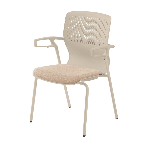 内田洋行 ミーティングチェア カゼトラチェア (Cazetora) 4本脚 背ヌード 肘付 6-118-1044