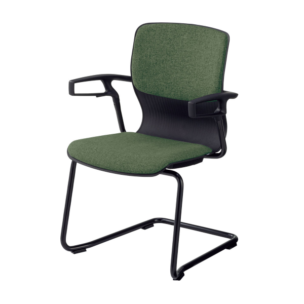 内田洋行 ミーティングチェア カゼトラチェア (Cazetora) キャンチレバー 背パッド付 肘付 6-118-1816