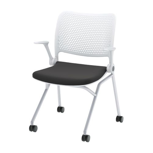 内田洋行 ミーティングチェア Blume(ブルーメ)チェア 背ヌードタイプ 肘付 塗装脚 6-121-1110