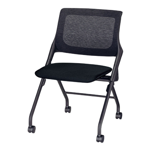 ウチダ ミーティングチェア CF610 シリーズ メッシュ ブラック CF612BN/6-113-6121