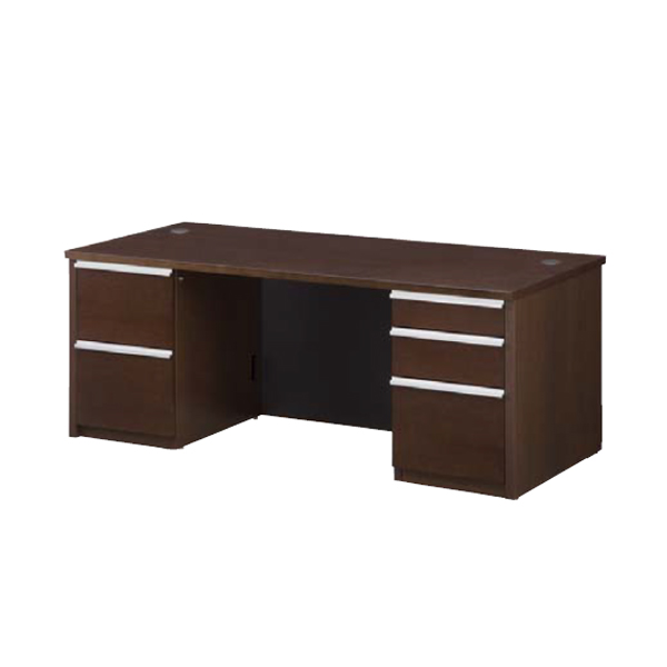 ウチダ 役員用家具 EDファニチュア SYシリーズ 両袖デスク W1800×D850×H720mm 6-320-8218