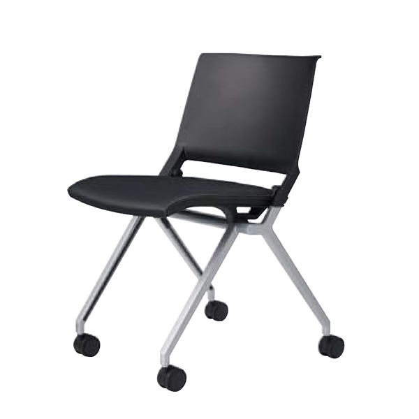 ウチダ ミーティングチェア FLPシリーズ ネスティング脚 レザータイプ FLP-NST レザー座 6-110-7800/6-110-7811/6-110-7822/6-110-7844