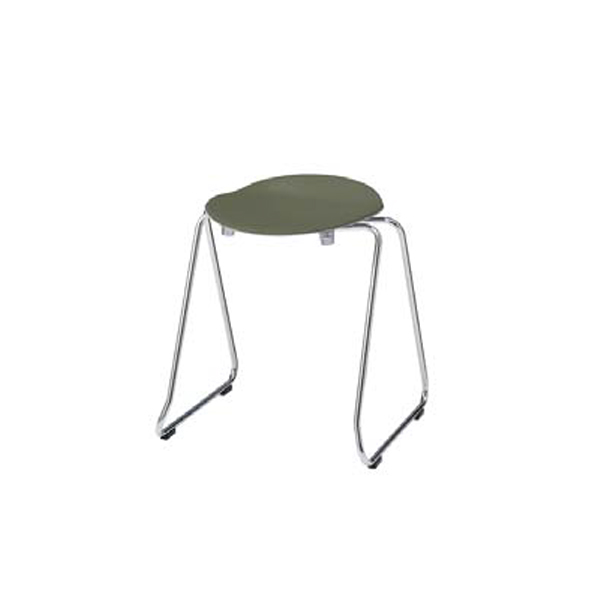 ウチダ ミーティングチェア スツールシリーズ MS-18(エムエス18) ロータイプ メッキ脚 MS-18LCメッキ 6-450-750