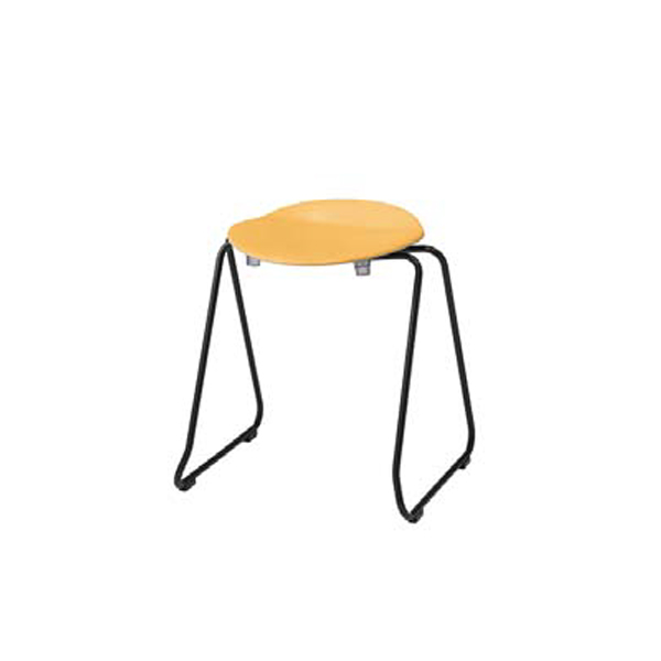 ウチダ ミーティングチェア スツールシリーズ MS-18(エムエス18) ロータイプ ブラック脚 MS-18LBブラック 6-450-751