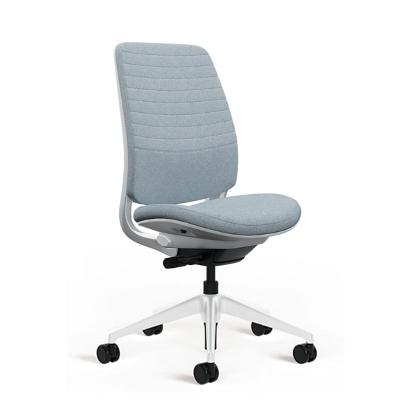 ウチダ スチールケース シリーズ2チェア 背キルティング シーガルフレーム 肘無 ポリッシュ脚 5-323-23