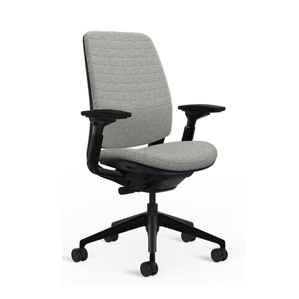 ウチダ スチールケース シリーズ2チェア 背キルティング ブラックフレーム 4Dアジャスタブルアーム 樹脂脚 5-323-22