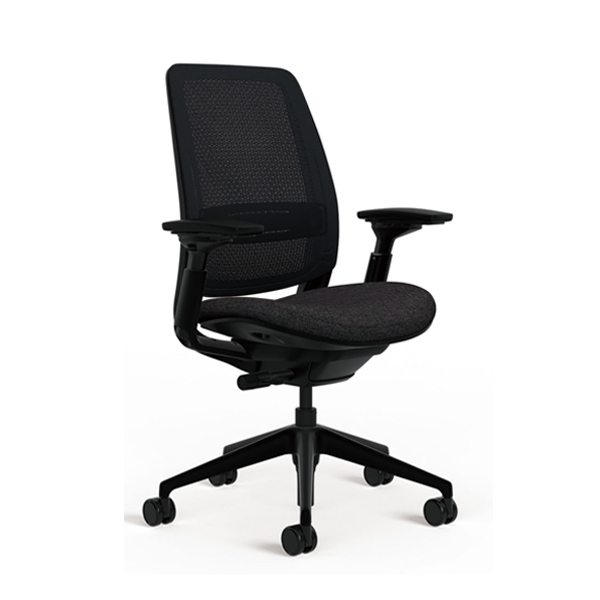 ウチダ スチールケース シリーズ2チェア 3Dマイクロニット ブラックフレーム 4Dアジャスタブルアーム 樹脂脚 5-323-021