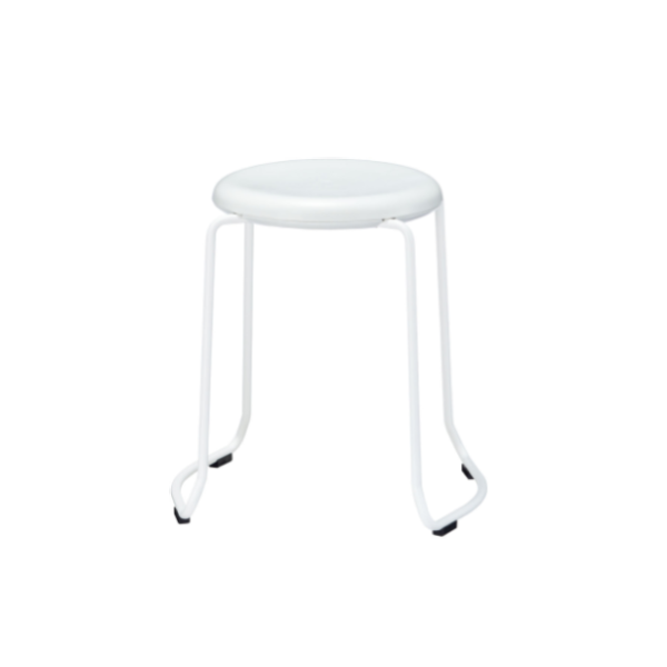 内田洋行 ミーティングチェア スツール MS-12シリーズ ロータイプ ヌード ホワイト 6-450-3380