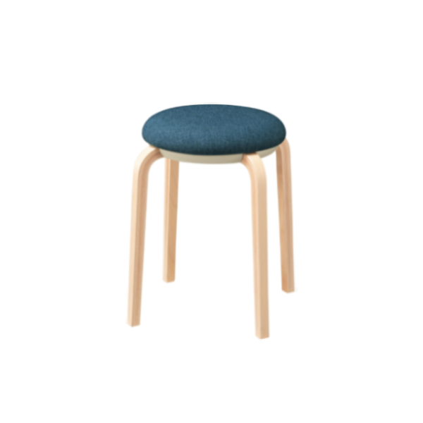 内田洋行 ミーティングチェア スツール MS-12シリーズ ロータイプ クロス張り 木脚 6-450-26