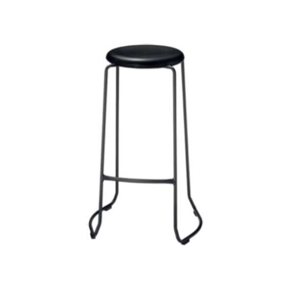 内田洋行 ミーティングチェア スツール MS-12シリーズ ハイタイプ ヌード ブラック 6-450-4980