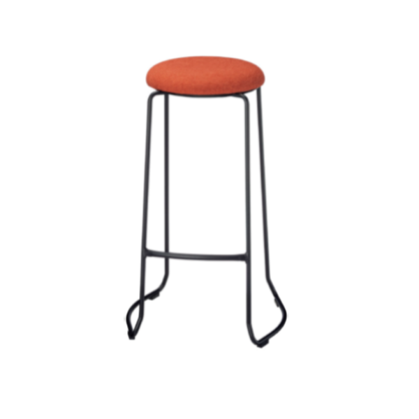 内田洋行 ミーティングチェア スツール MS-12シリーズ ハイタイプ クロス張り 脚カラーブラック 6-450-49