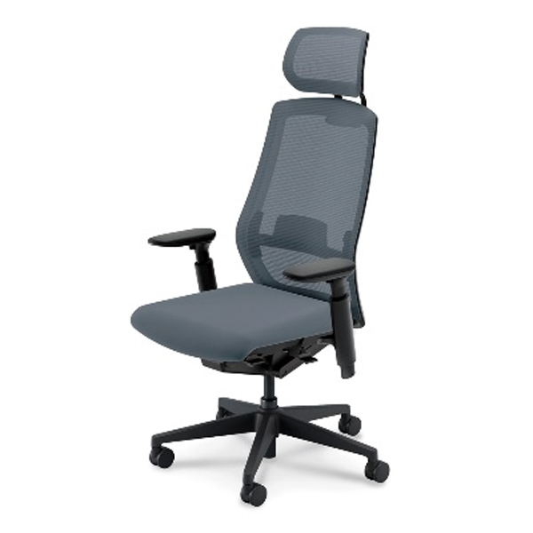 内田洋行 セレッツァ ブラックフレーム スタンダード ヘッドレスト付 アジャスタブル肘KAAB型 ランバー付 5-362-605