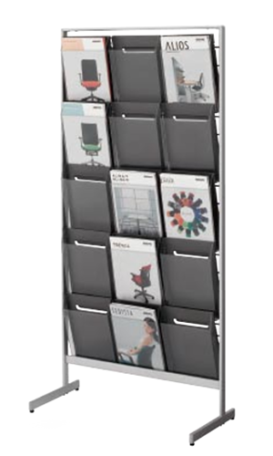 コクヨ パンフレットスタンド A4サイズトレータイプ 片面 厚型 A4判用・3列5段 ZR-PS313