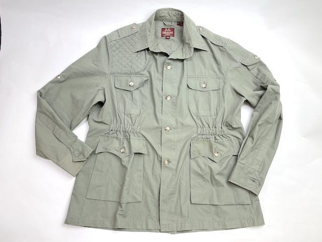 【 Pre LANDS’ END時代 1980年代アメリカ製 エンジラベル ビンテージ 】　Willis & Geiger（ウィリス・アンド・ガイガー）　WG-J010　ヘミングウェイ・ブッシュ・ジャケット（HEMINGWAY BUSH JACKET）　サイズ44　ピューター
