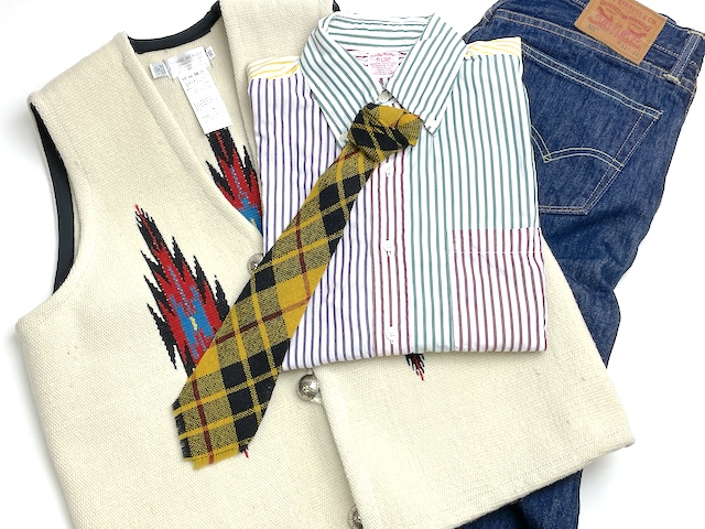 THE RIO GRANDE WEAVERS（リオグランデ・ウィーバーズ）  VWT-112　1950年代後半製　ビンテージ手織りウールネクタイ　ウール100%