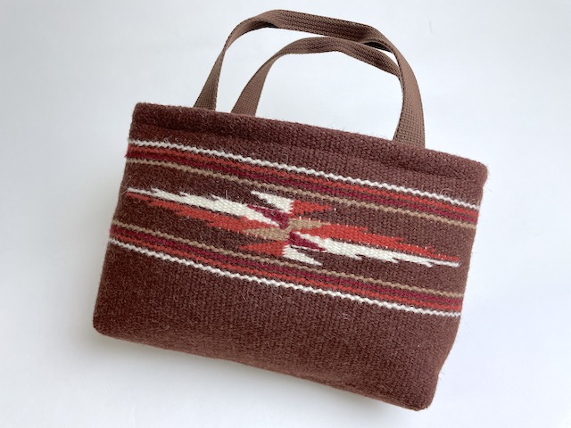 【限定生産色】ベアトラック　オリジナル　86MT-151　オルテガ社製専用ファブリック使用　ミニ・トートバッグ　ミディアムブラウン