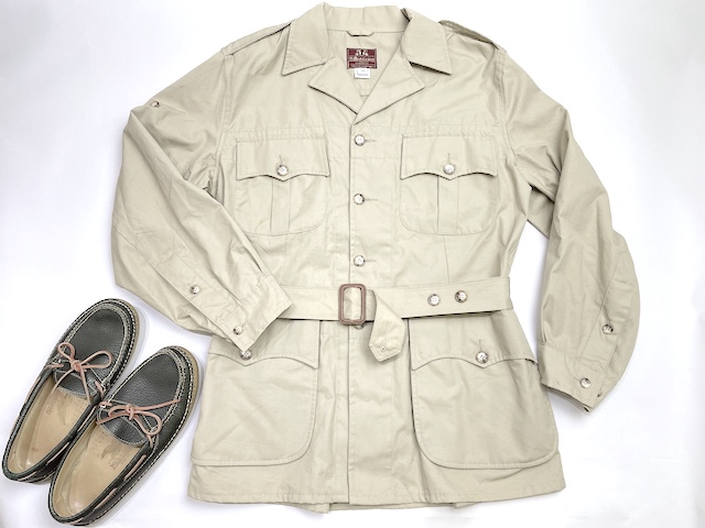 【 Pre-LANDS’ END期 1980年代中頃　アメリカ製ビンテージ  エンジラベル 】 Willis & Geiger　ウィリス＆ガイガー　WG-J008　#101005　340ブッシュ・ポプリン　オーストラリアン・ブッシュ・ジャケット　AUSTRALIAN BUSH JACKET　サイズ38　タン