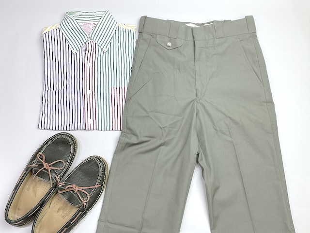 【 Pre LANDS’ END 1980年代後半アメリカ製 エンジラベル デッドストック 】 Willis & Geiger　WG-P004　#101002　340ブッシュポプリン・フィールドパンツ　W30 / L34　ピューター