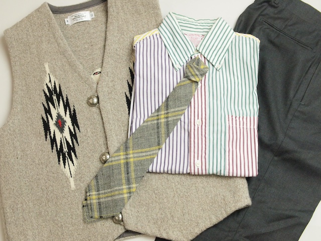 BURRO WEAVERS（ビューロ・ウィーヴァーズ）  VWT-134　1950年代製ビンテージ手織りウールネクタイ