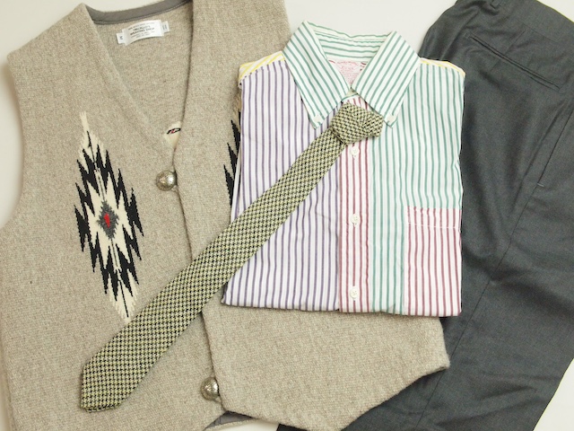 The Apache CRAVAT（アパッチ・クラバット）　VWT-136　1950年代製　ビンテージ手織りウールネクタイ　ハウンドトゥース