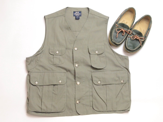 【 Pre LANDS’ END時代 1980年代後半~90年代初期アメリカ製 ネイビーラベル ビンテージ / クローゼットコンディション 】　Willis & Geiger　WG-V003　リフト・ヴァレー・ベスト　サイズL　ピューター