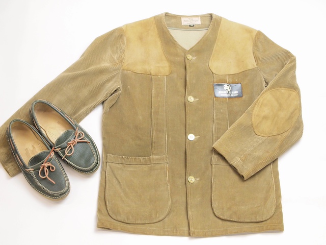 【 ニューヨーク・ラベル 1960年代アメリカ製 ビンテージ 】　Willis & Geiger　WG-J003　コーデュロイ・スキート・アンド・トラップ・ジャケット（SKEET AND TRAP JACKET）　サイズ40　ベージュ