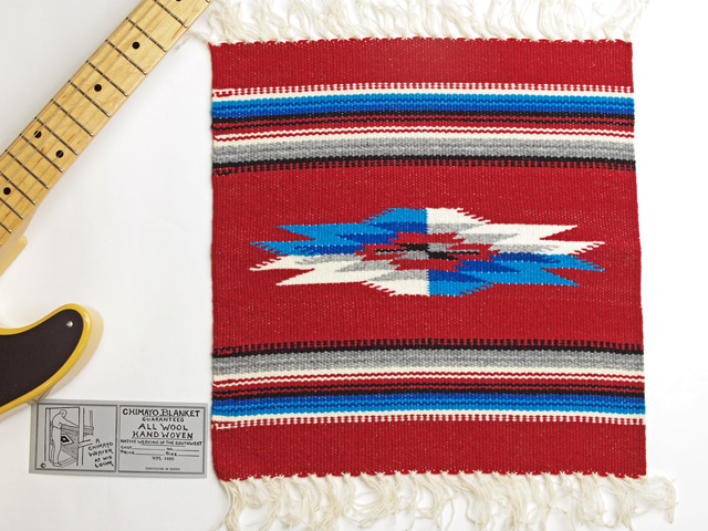 Ganscraft（ガンズクラフト）　デッドストック・チマヨブランケット　GB1515-017　38x38cm　カーディナルレッド