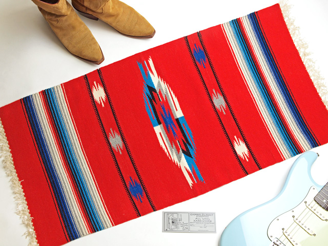 Ganscraft　デッドストック・チマヨブランケット　GB2040-018　50x100cm　スカーレットレッド