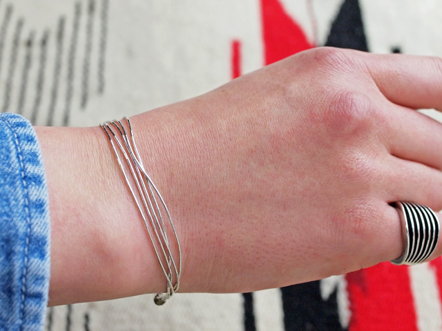 Native SilverStreams　ナバホ　リキッドシルバー・ブレスレット　02-NSS-0518（ 旧02-0454 ）　5連18cm