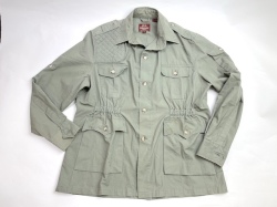 【 Pre LANDS’ END時代 1980年代アメリカ製 エンジラベル ビンテージ 】　Willis & Geiger（ウィリス・アンド・ガイガー）　WG-J010　ヘミングウェイ・ブッシュ・ジャケット（HEMINGWAY BUSH JACKET）　サイズ44　ピューター