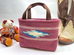 【限定生産色】ベアトラック　オリジナル　86MT-167　小林正茂 謹製　専用ファブリック使用　ミニ・トートバッグ　オールドローズ