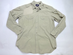 【 LANDS’ END時代初期 1990年代初期 アメリカ製 イーグルラベル ビンテージ 】 Willis & Geiger WG-S007 #101021 BUSH SHOOTING SHIRT サイズL タン