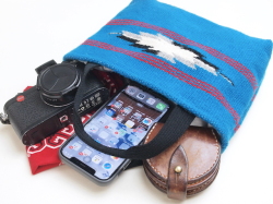 ベアトラック　オリジナル　86MT-158　小林正茂 謹製　専用ファブリック使用　ミニ・トートバッグ　ターコイズブルー