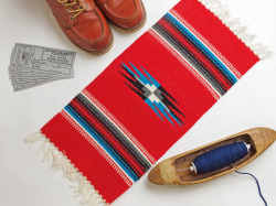 Ganscraft（ガンズクラフト）　デッドストック・チマヨブランケット　GB1020-023　25x50cm　スカーレットレッド