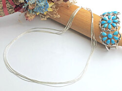 Native SilverStreams　ナバホ　リキッドシルバー・ネックレス　04-NSS-0550 （ 旧 04-0090 ）　5連50cm