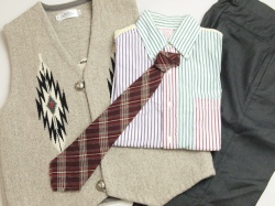 WEBB YOUNG, TRADER（ウェブ・ヤング・トレーダー）VWT-135　1940年代後半製　ビンテージ手織りウールネクタイ　