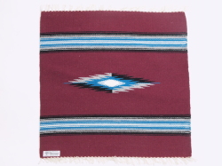 【限定生産カラー】 Ortega's オルテガ　842020-083　手織りチマヨブランケット　50x50cm　ワインレッド