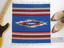 Ganscraft　デッドストック・チマヨブランケット　GB2020-014　50x50cm　ジェンダルムブルー