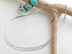 Native SilverStreams　ナバホ　リキッドシルバー・ネックレス　04-NSS-0545（ 旧 04-0115 ）　5連45cm