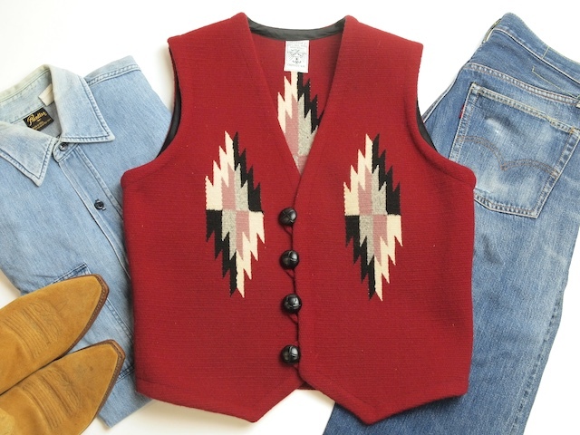 【サイズ40】オルテガ チマヨベスト ビンテージ レッド ORTEGA'S ビンテージ オルテガ レッド チマヨベスト 40 ORTEGA'S