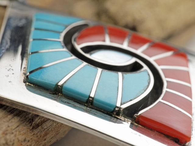 ズニ 13-0065 エイミー・ワイスレー作 ターコイズ＆赤サンゴ