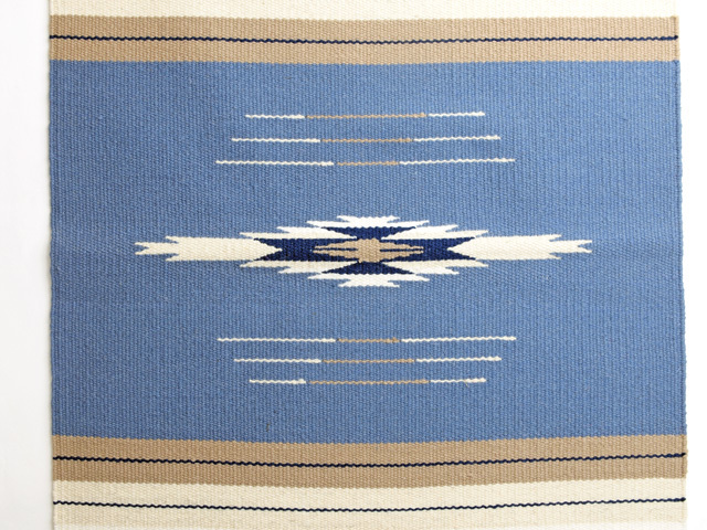 Ortega's オルテガ 842040-113 手織りチマヨブランケット 50x100cm サックスブルー